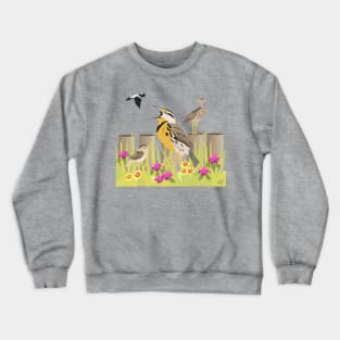 Birds of the Grasslands (no background) Crewneck Sweatshirt